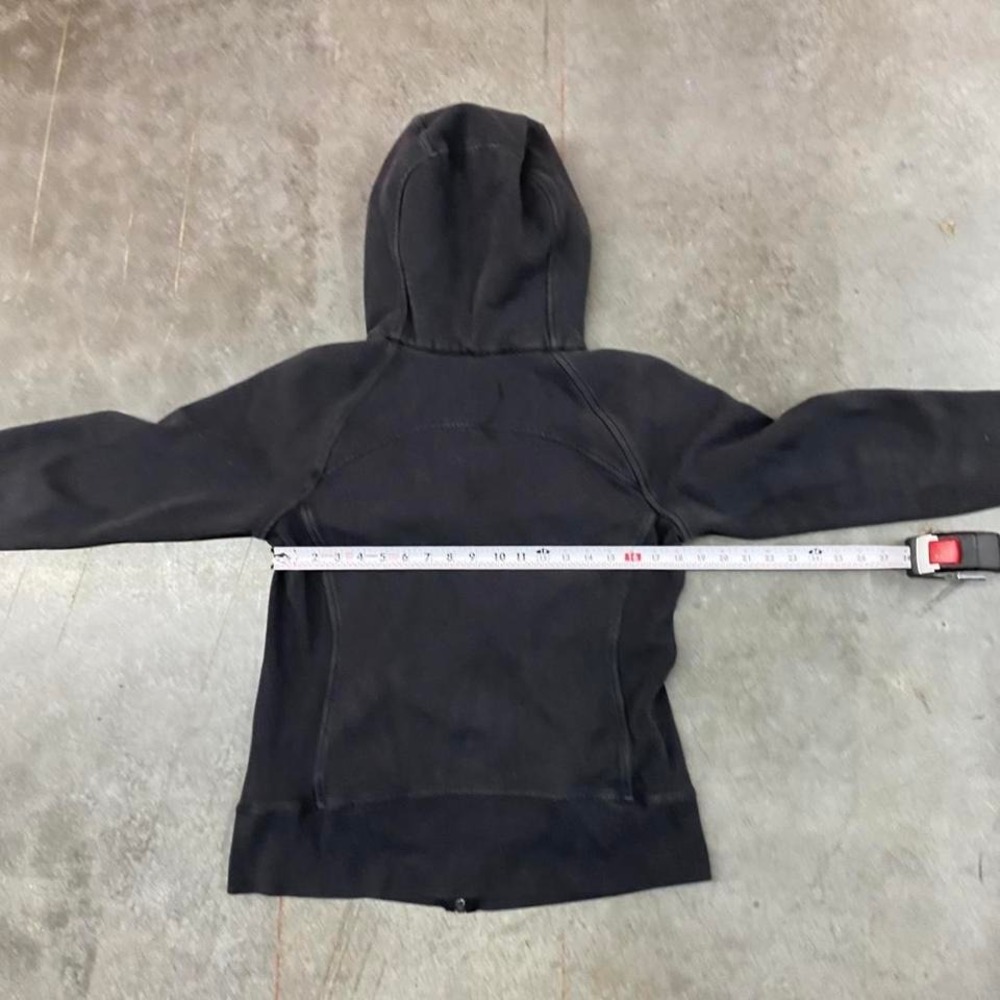 Lululemon Black‎ Scuba Full Zip Hoodie Y2K Women's Size 12 - Picture 4 of 7